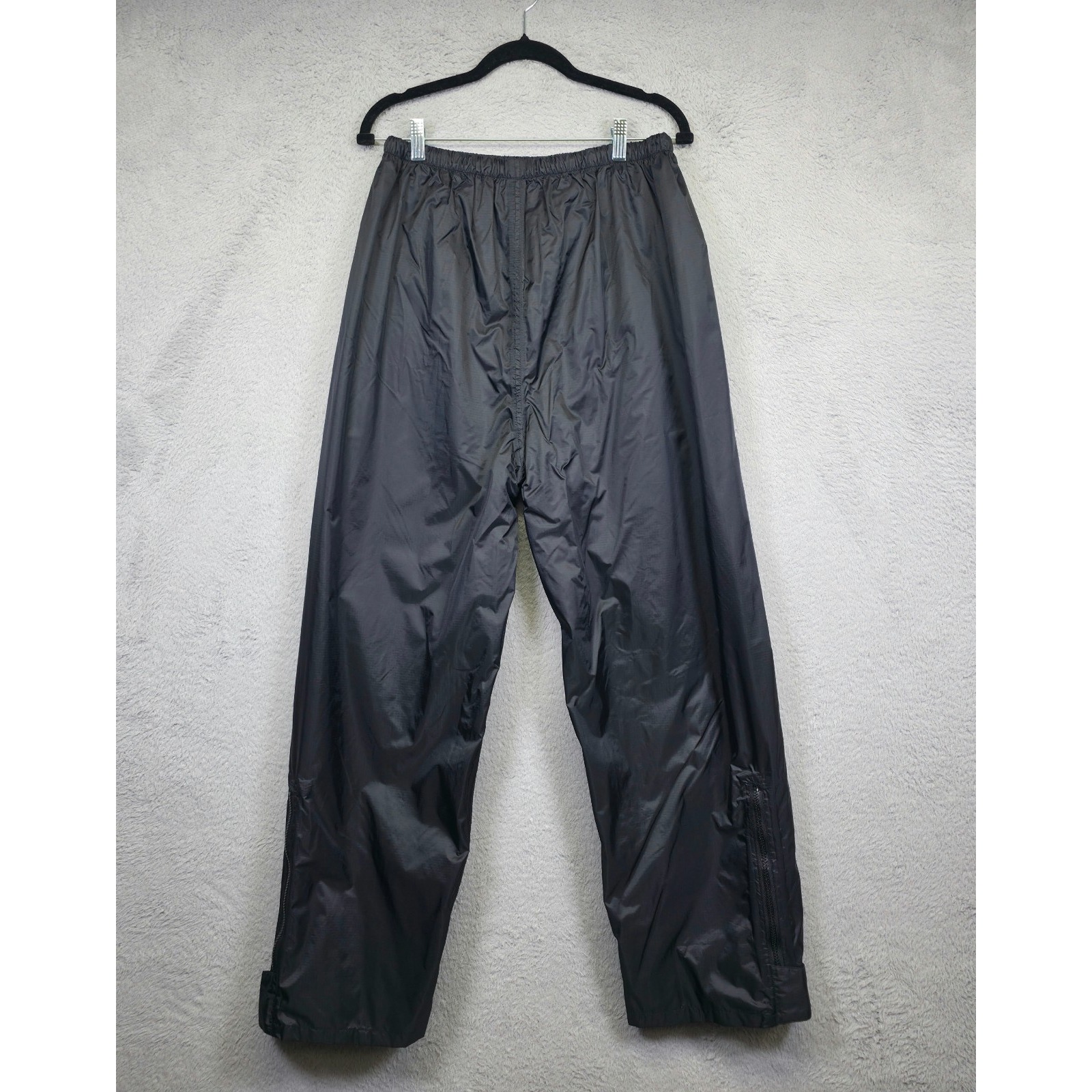 Sterns Windbreaker Pants Men Xl Black Straight Waterproof Hiking Utility Outdoor
